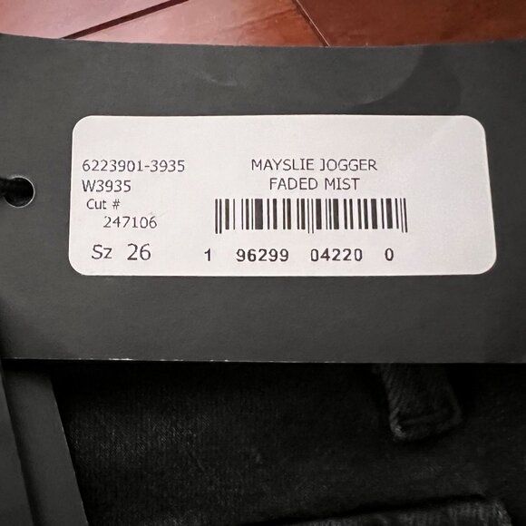 PAIGE Mayslie Jogger Jeans, Faded Mist, Size 26, NWT - Picture 7 of 11